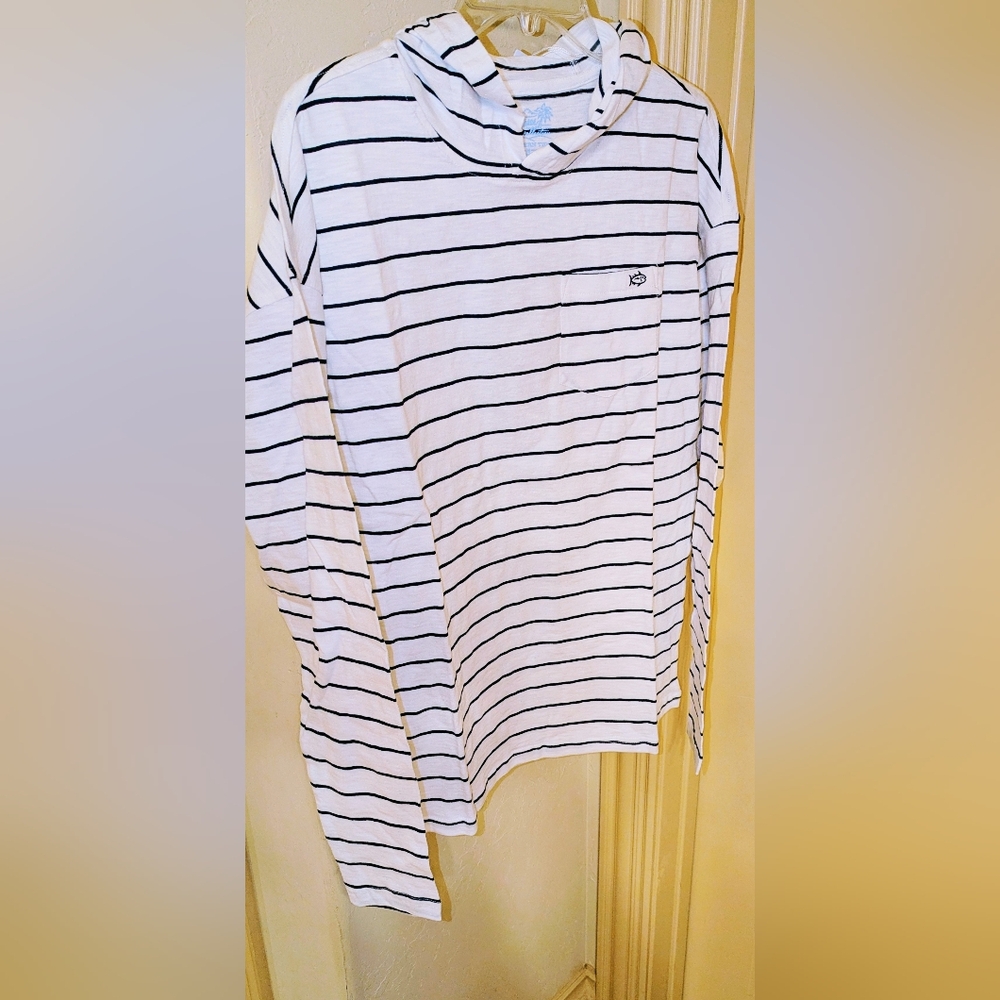 Men's Southern Tide 9621 - Men's Andreas Striped Sun Farer Hoodie Sz M